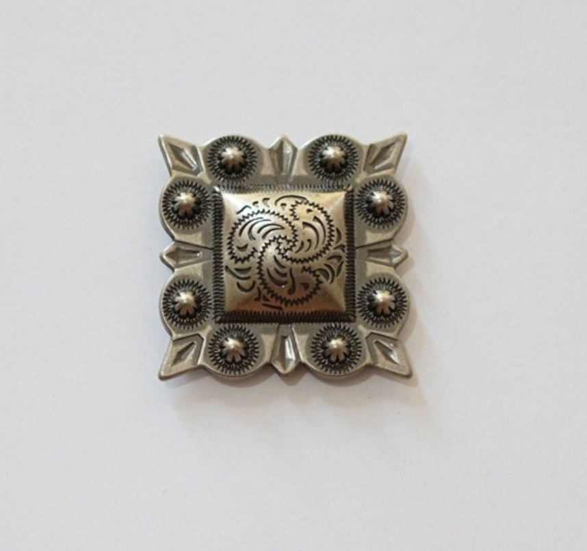 quadratisch 30 mm Western Concho zum Schrauben