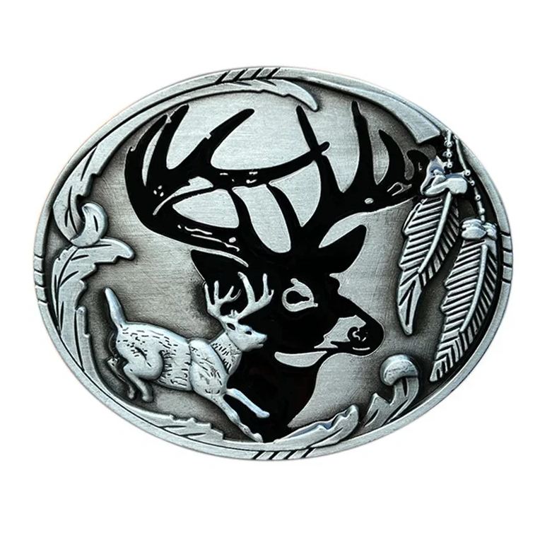 Gürtelschnalle Hirsch für Gürtel bis 4 cm Breite