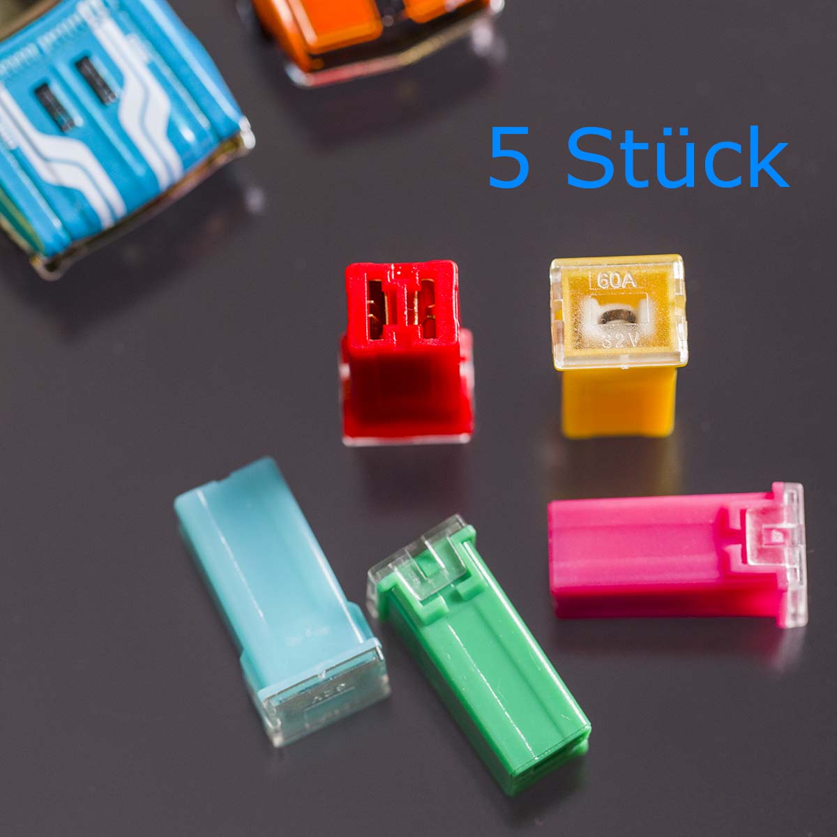 5 x Blocksicherung Set JCASE Japan PAL Sicherung Block Typ J 20A 30A 40A 50A 60A lang