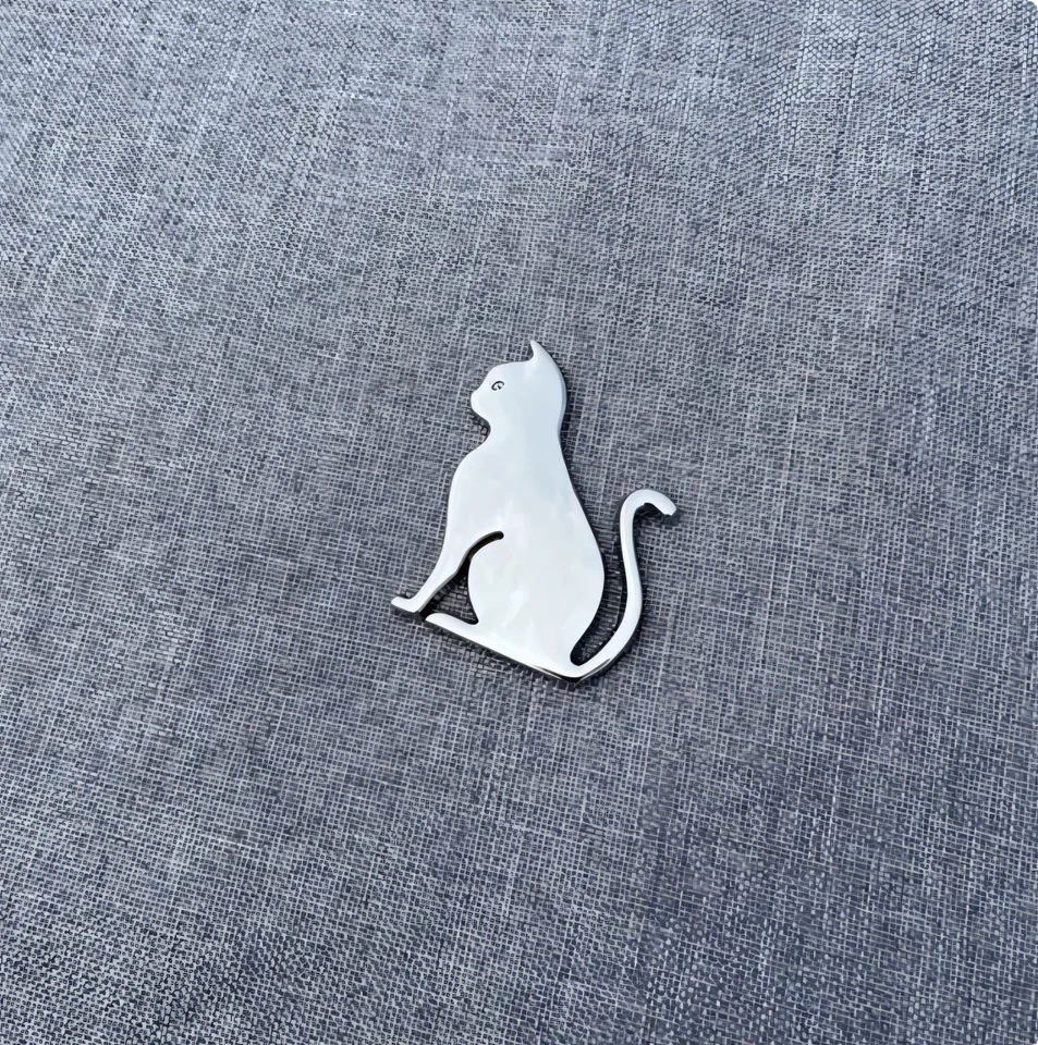 3D Metall Emblem „Katze“ – Auto Aufkleber Logo Tuning