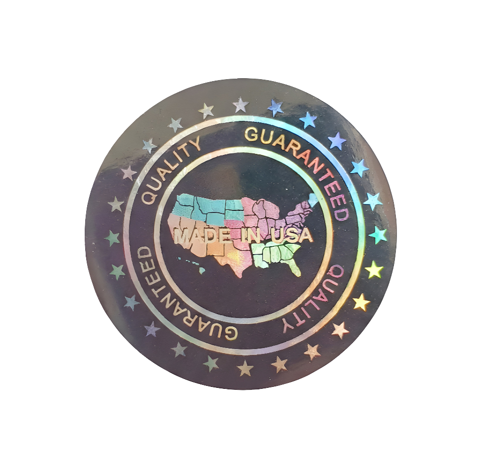 "Made in USA" 3D Hologramm Siegel 20 mm