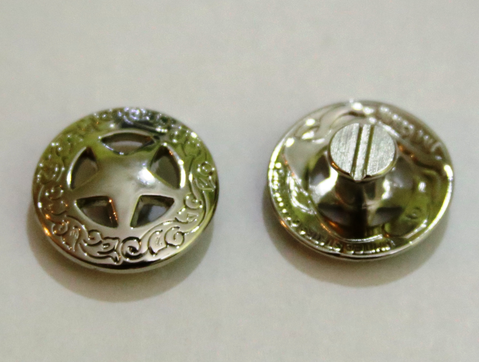 Texas Star 21 mm Western Concho glänzend zum Schrauben