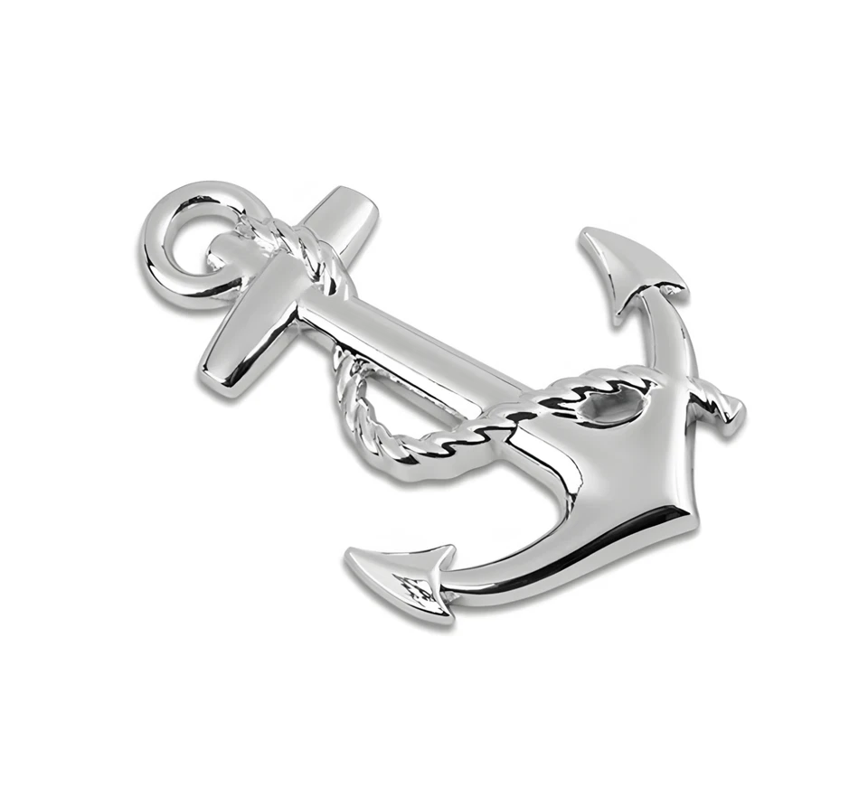 3D Metall Emblem „Schiffsanker“ – Auto Aufkleber Logo Tuning