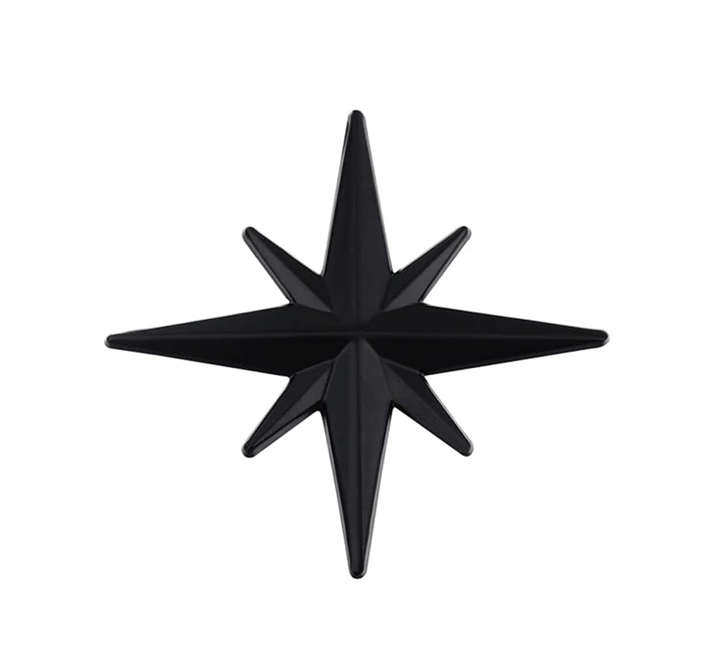 3D Metall Badge „Prestige Kompass-Stern“ – Auto Aufkleber Logo Tuning