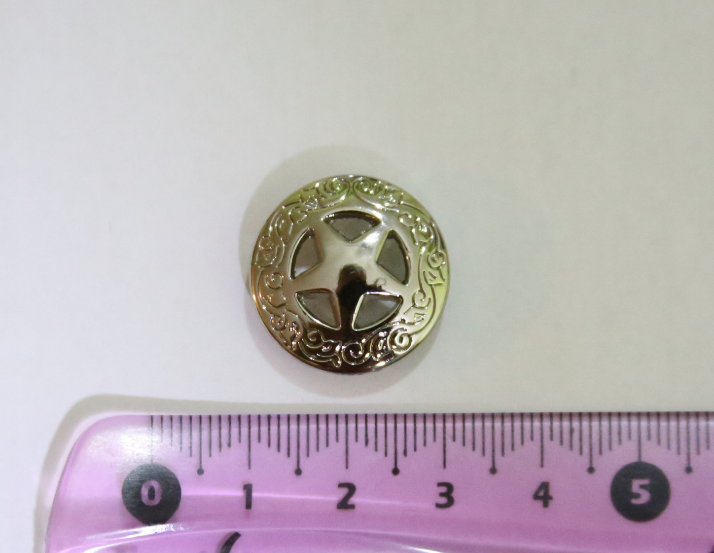 Texas Star 21 mm Western Concho glänzend zum Schrauben
