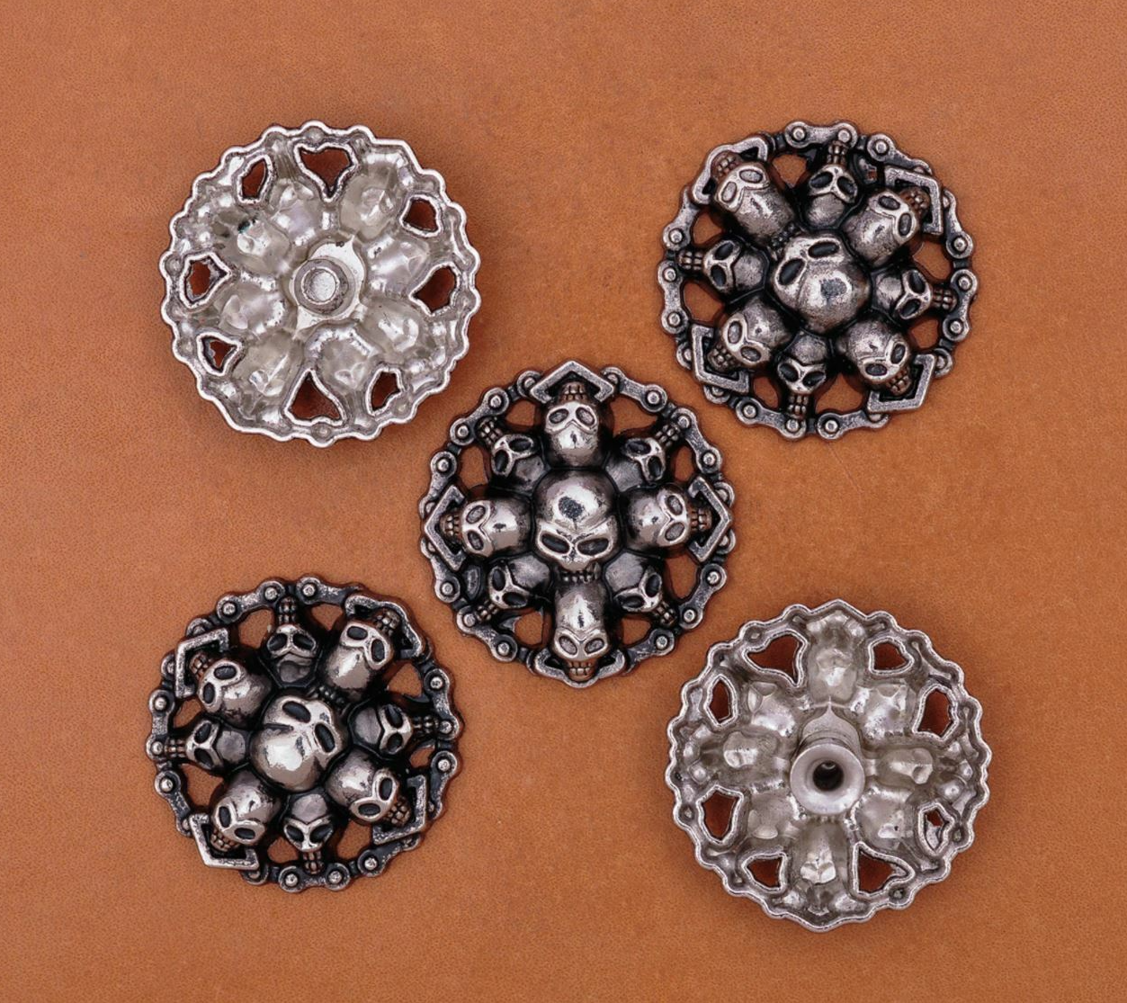 Western Concho Skull Concha Nieten Ziernieten Pferde Biker Rocker 28 mm