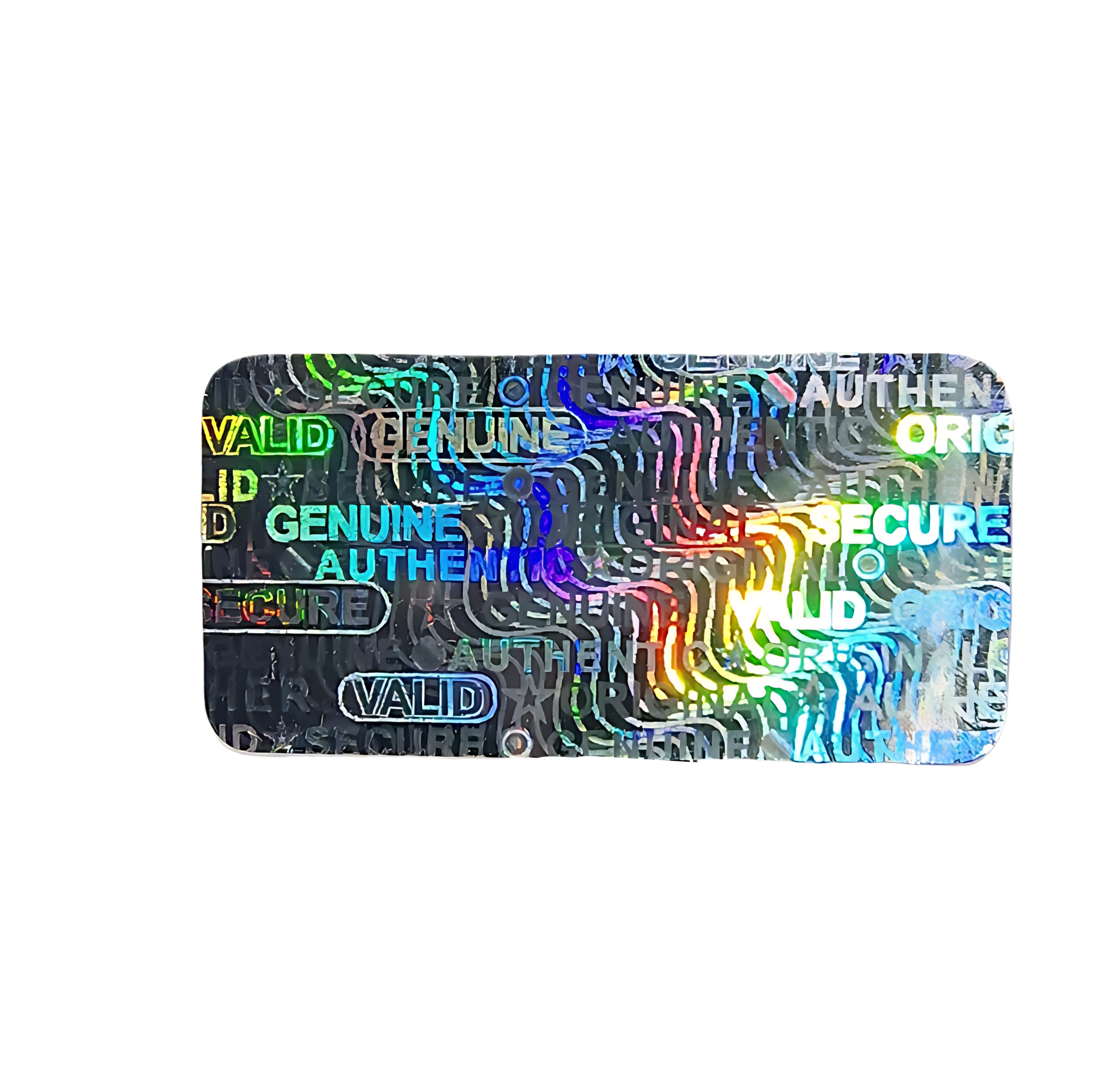 "Valid" 3D Hologramm Garantiesiegel 10 x 20 mm Sticker silber oder gold Kleber