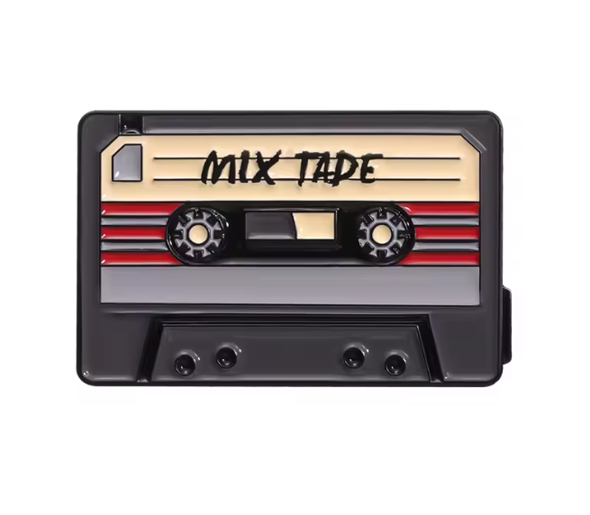 Anstecker „Mix Tape“ Musikkassette Tape Retro 80er Jahre Vintage
