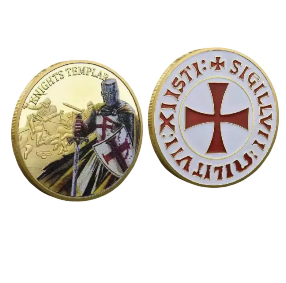 Gedenkmedaille „Knights Templar“ – Templar Kreuzritter Medaille