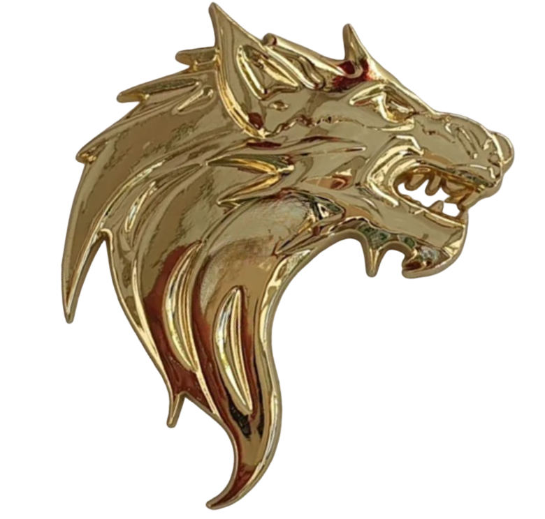 3D Metall Emblem „Wolfskopf“ – Auto Badge Logo Tuning