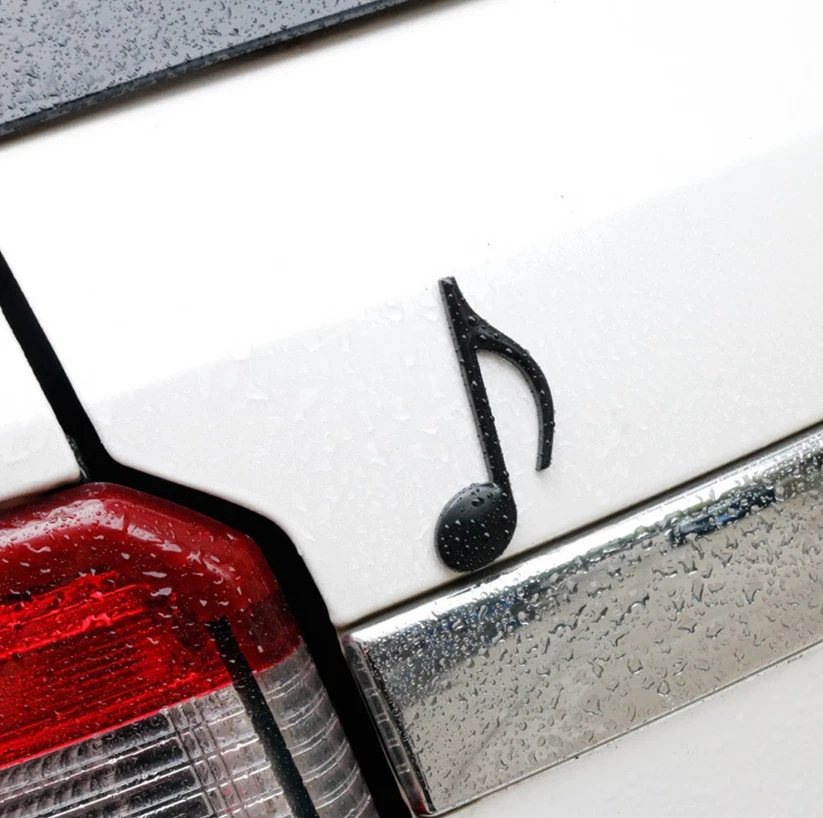 3D Metall Emblem „Musiknote“ – Auto Aufkleber Logo Tuning