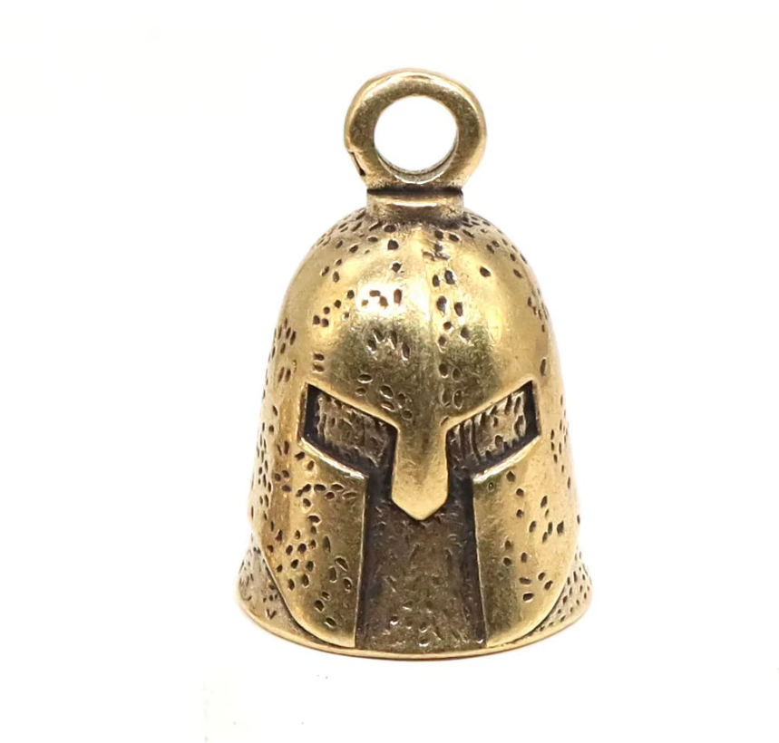 Biker Bell „Spartaner“ – Motorrad Glocke Messing-Optik Glücksbringer Bell
