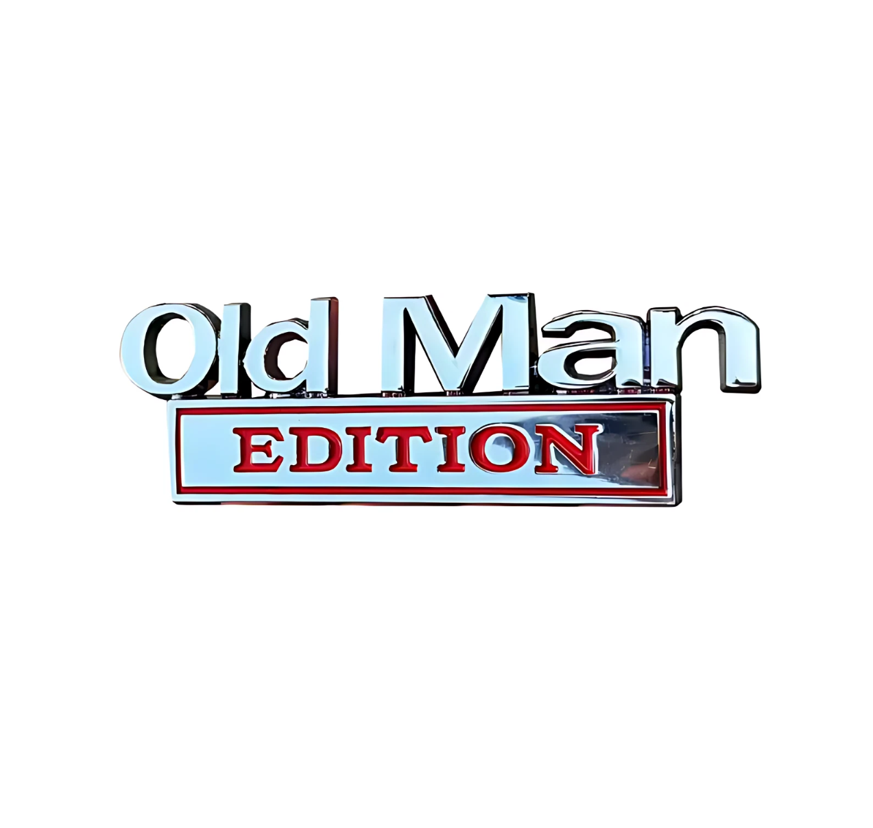 3D Metall-Emblem „Old Man Edition“ – Auto Aufkleber Logo Tuning