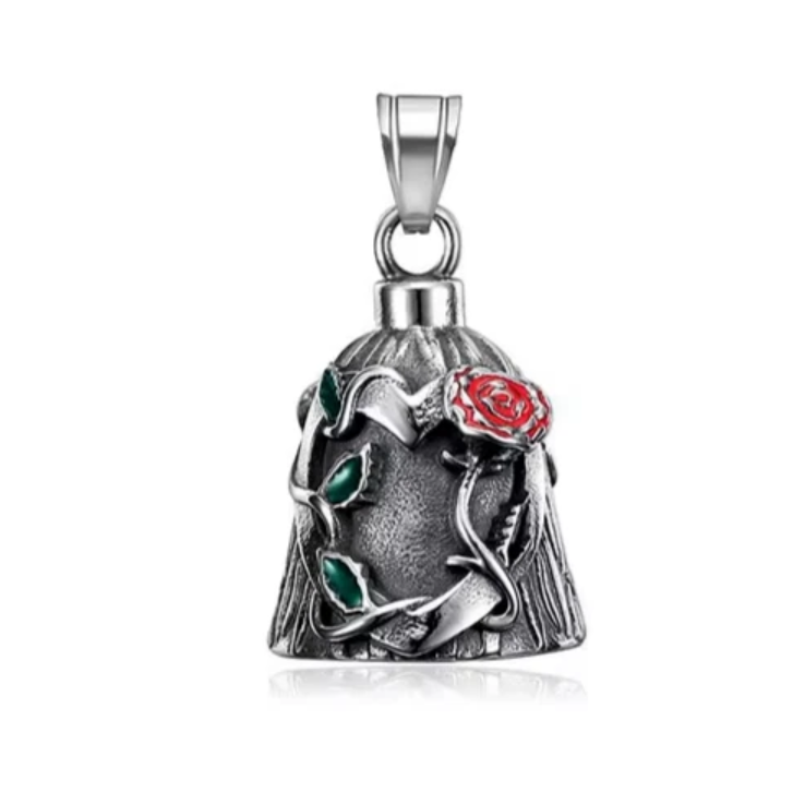 Biker Bell „Rose & Heart“ – Glücksbringer Motorrad Glocke