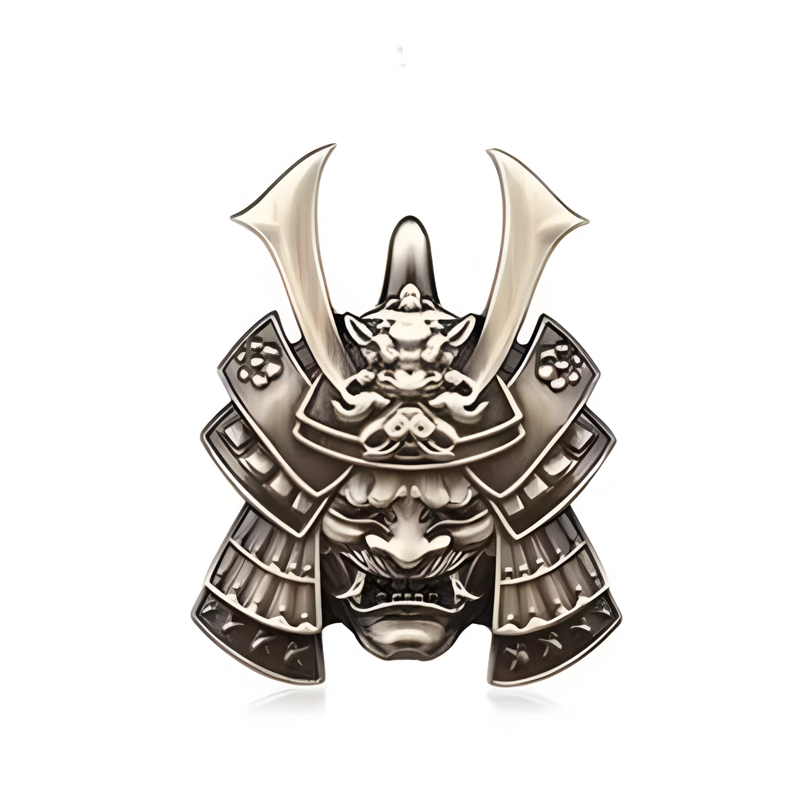 3D Metall Emblem „Samurai Oni“ – Auto Aufkleber Logo Tuning