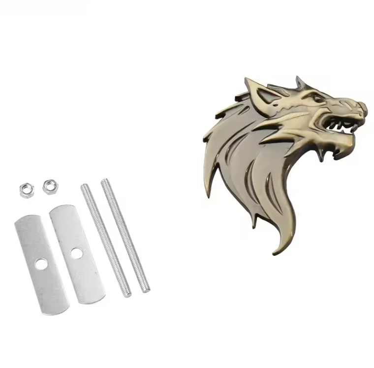 3D Metall Emblem „Wolfskopf“ – Auto Badge Logo Tuning