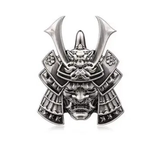 3D Metall Emblem „Samurai Oni“ – Auto Aufkleber Logo Tuning