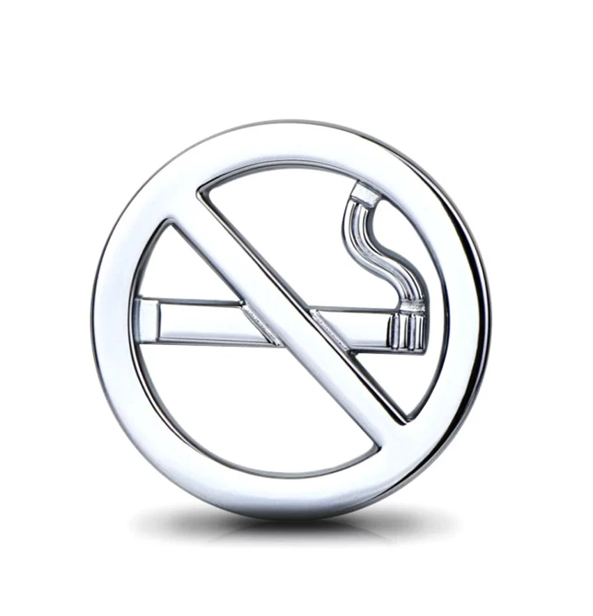 3D Metall Emblem „No Smoking“ – Auto Aufkleber Logo Tuning
