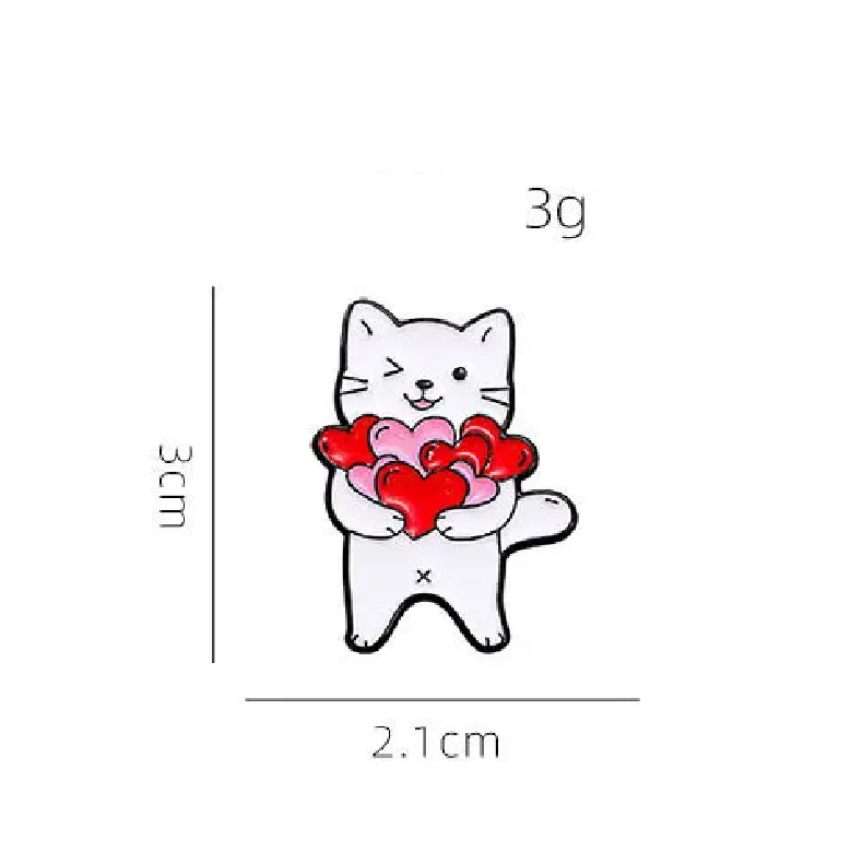 Pin „Herz-Kätzchen“ – Katzen Anstecker