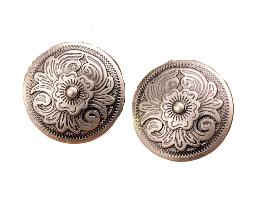 Ziernieten 30 mm Western florales Muster Blume