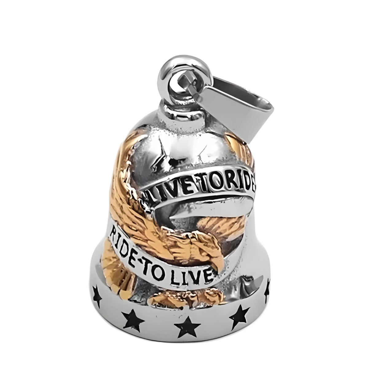 Biker Bell „Live to Ride Bicolor“ – Glücksbringer Motorrad Glocke