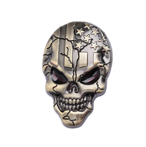 3D Metall Emblem „Punisher Skull“ – Auto Aufkleber Logo Tuning