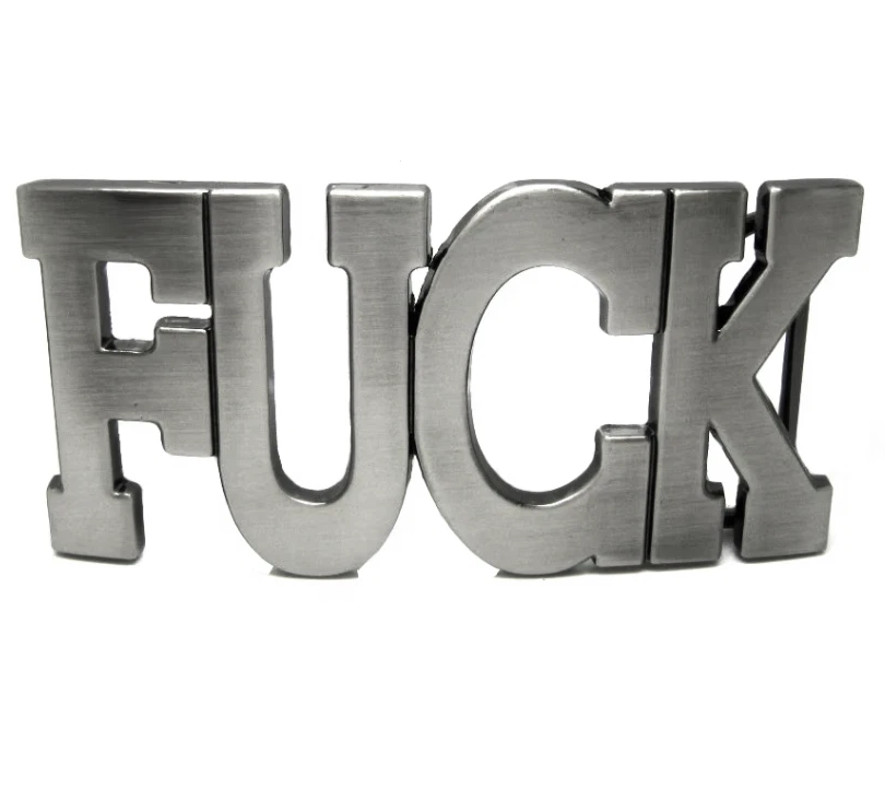 Gürtelschnalle "FUCK" Schriftzug für Gürtel bis 4 cm Breite