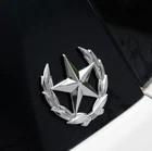 3D Metall Emblem „Silver Star & Laurel“ – Auto Aufkleber Logo Tuning