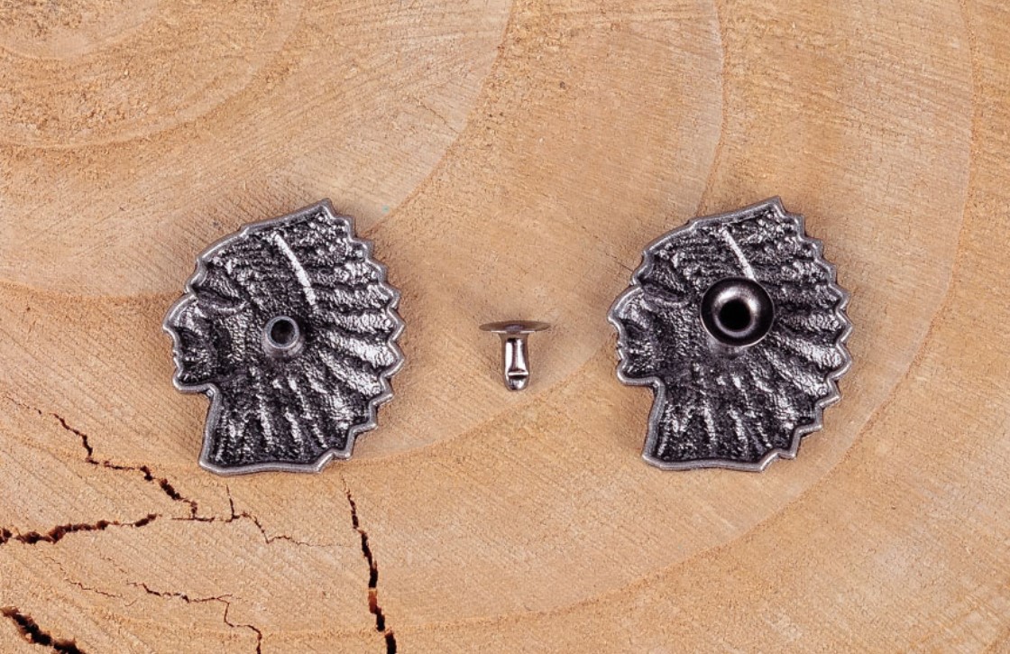 Indianer Kopf 27 mm Concho Ziernieten