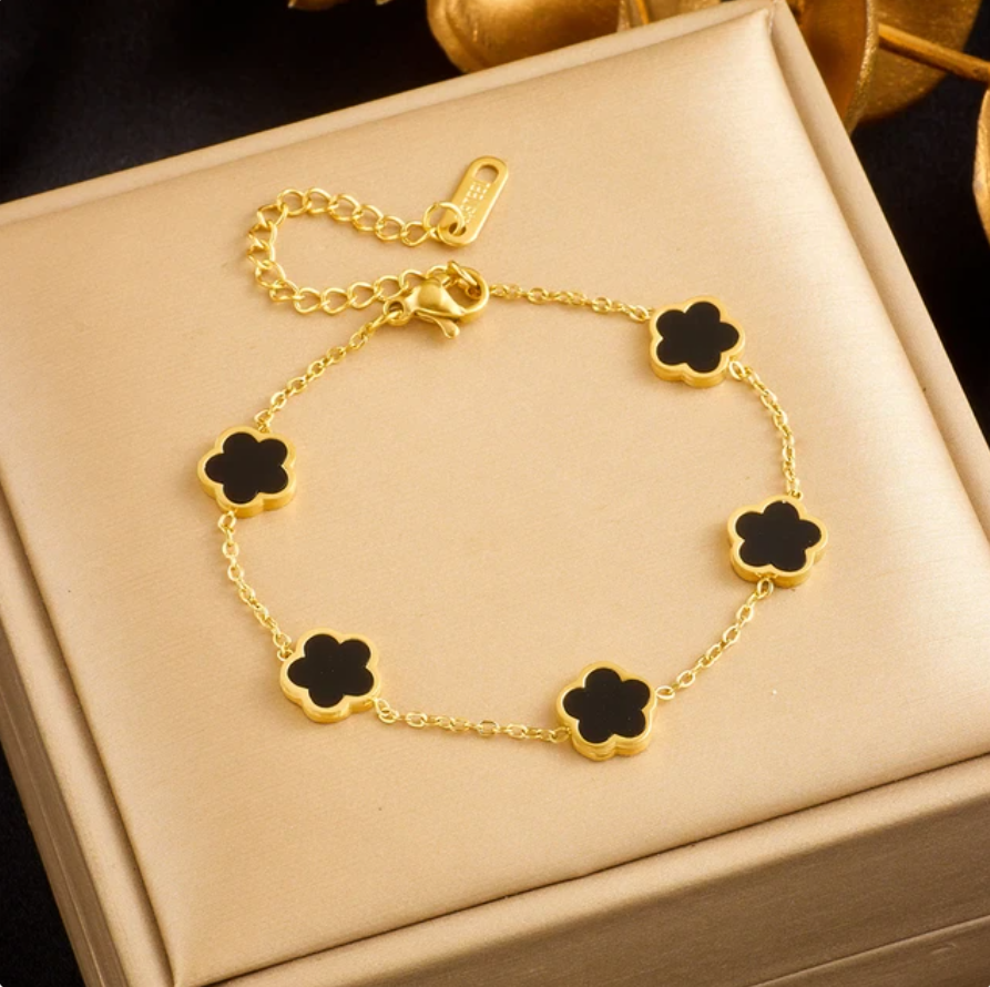 Schönes Armband Blume Schmuck Gold plattiert (vergoldet)