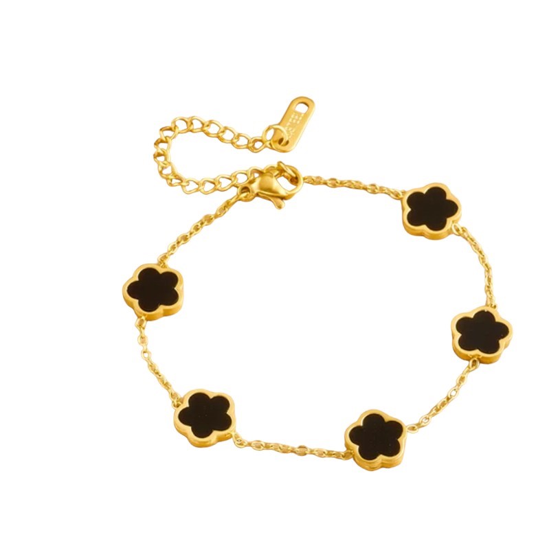 Schönes Armband Blume Schmuck Gold plattiert (vergoldet)