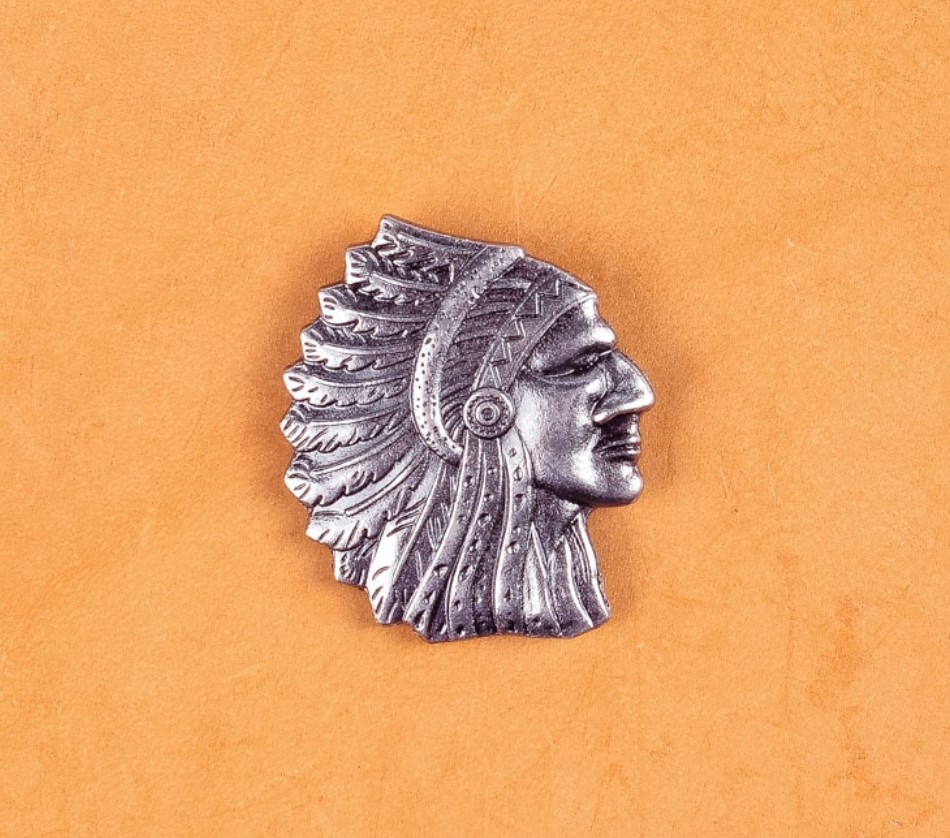 Indianer Kopf 27 mm Concho Ziernieten