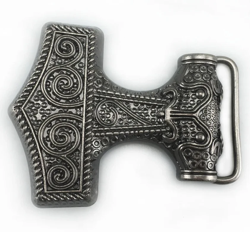 Gürtelschnalle Thor's Hammer für Gürtel bis 4 cm Breite