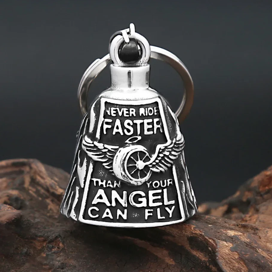 XXL Biker Bell „Guardian Angel“ – Glücksbringer Motorrad Glocke