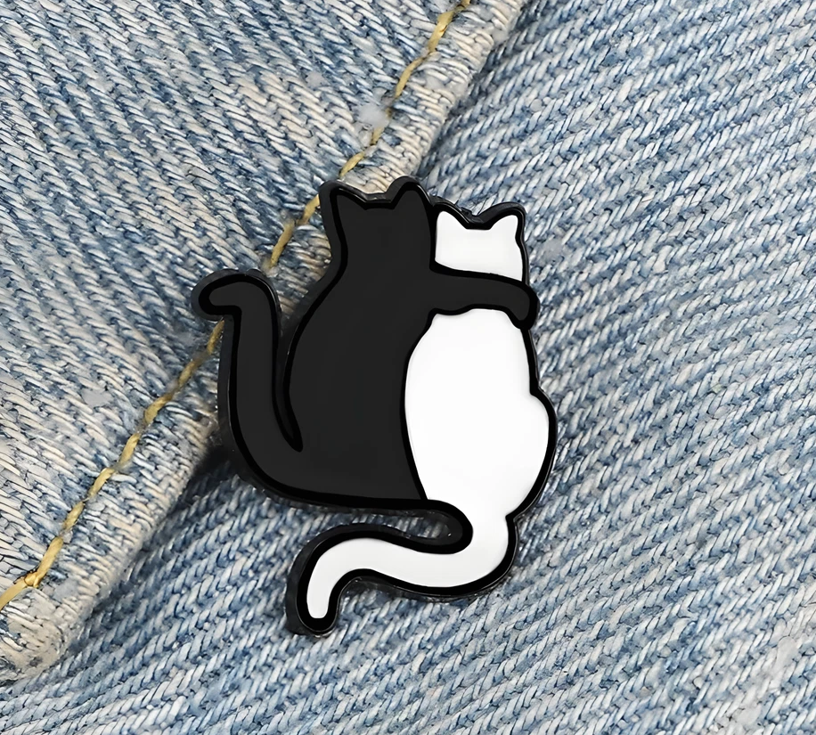 Pin Yin Yang Katzen  – Niedlicher Katzen Anstecker Kopie