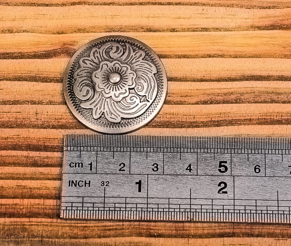 Ziernieten 30 mm Western florales Muster Blume