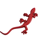 3D Gecko Emblem Set „Crimson Edition“ – Aufkleber Auto Metall