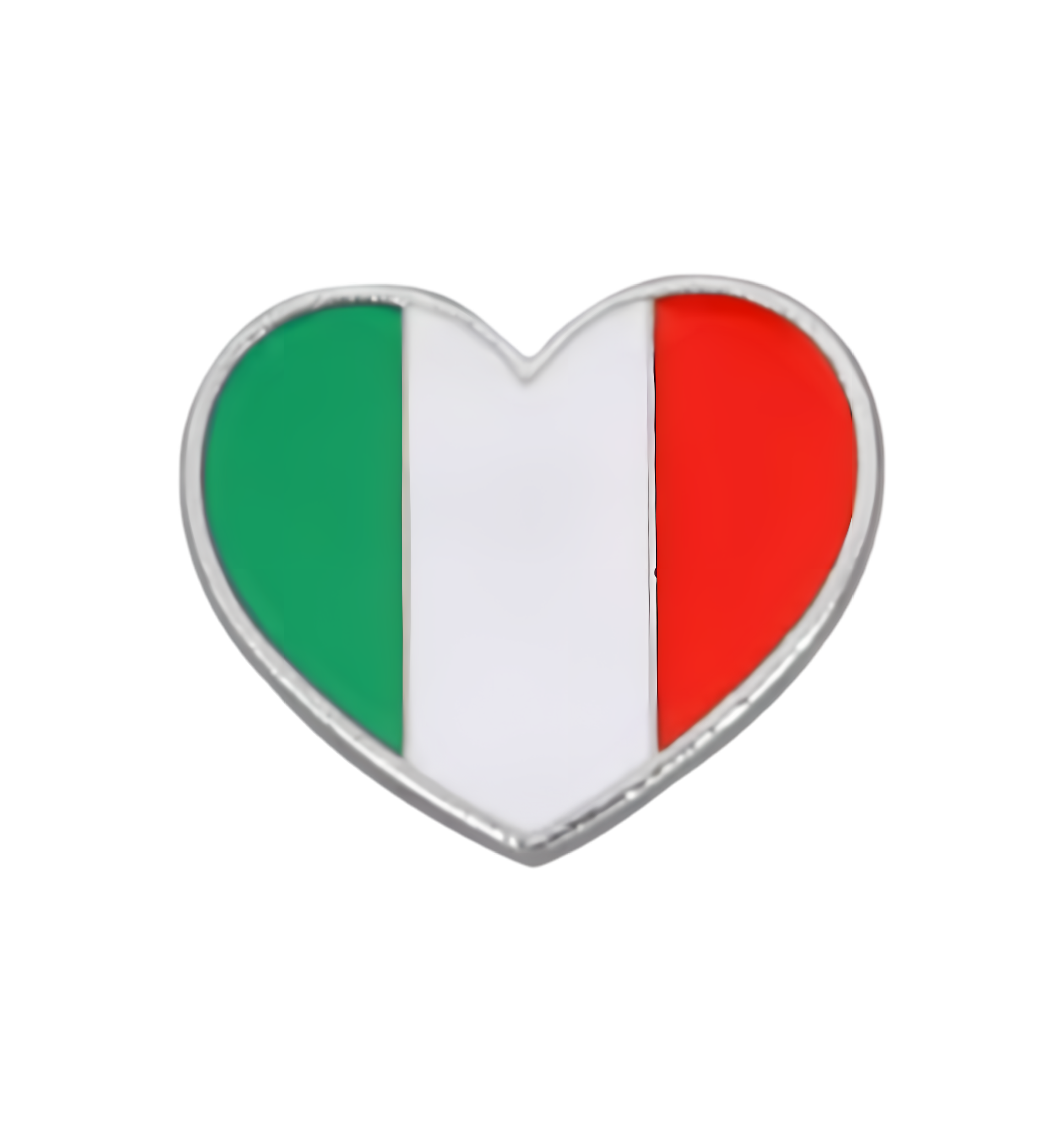 Pin „Herz Italien“ – Italienische Nationalflagge in Herzform