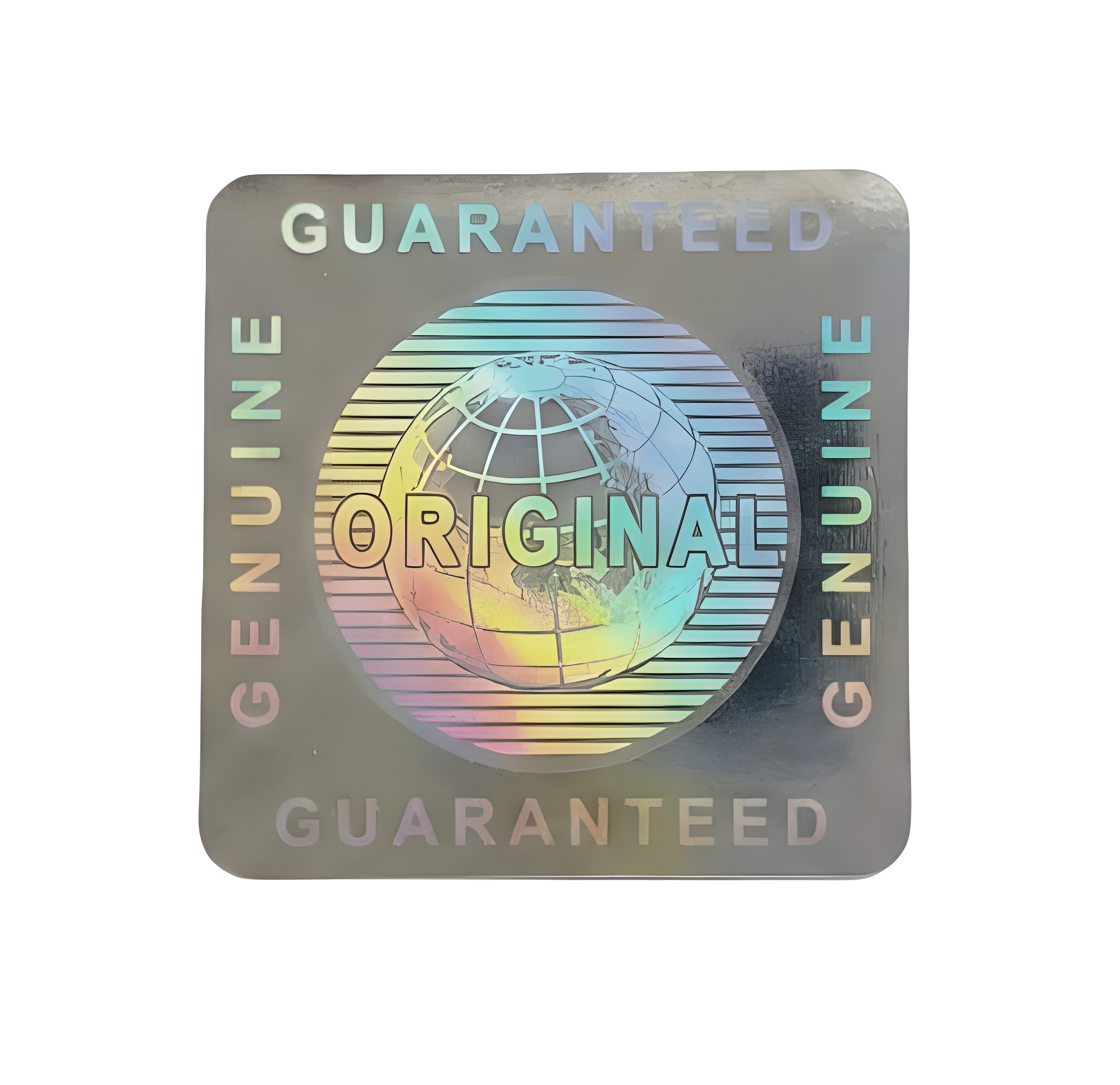 "Original" 3D Hologramm Sicherheitssiegel Silber 20x20mm mit/ohne lfd. Nummer