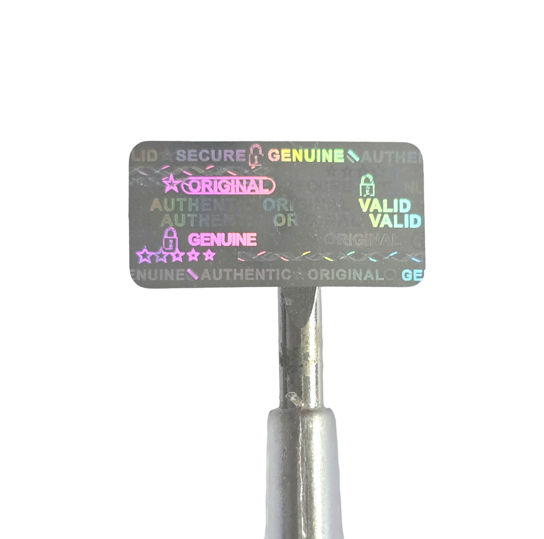 "Authentic" 3D Hologramm Sicherheitssiegel 10x20 mm Silber/Gold
