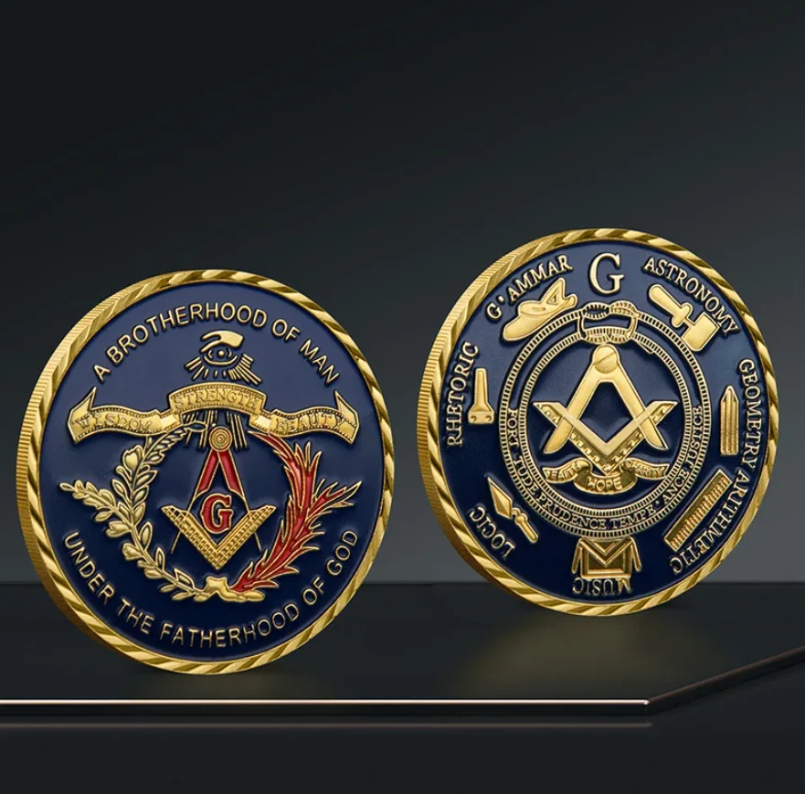 Masonic Challenge Coin – Freimaurerei Medaille