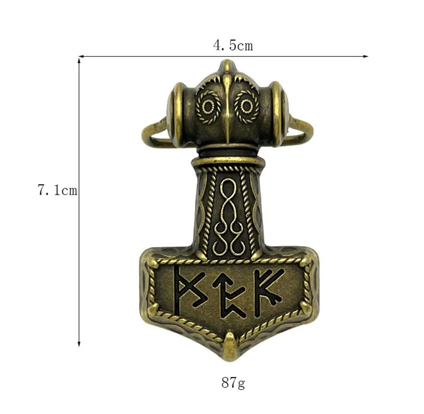 Gürtelschnalle Thors Hammer für Gürtel bis 4 cm Breite
