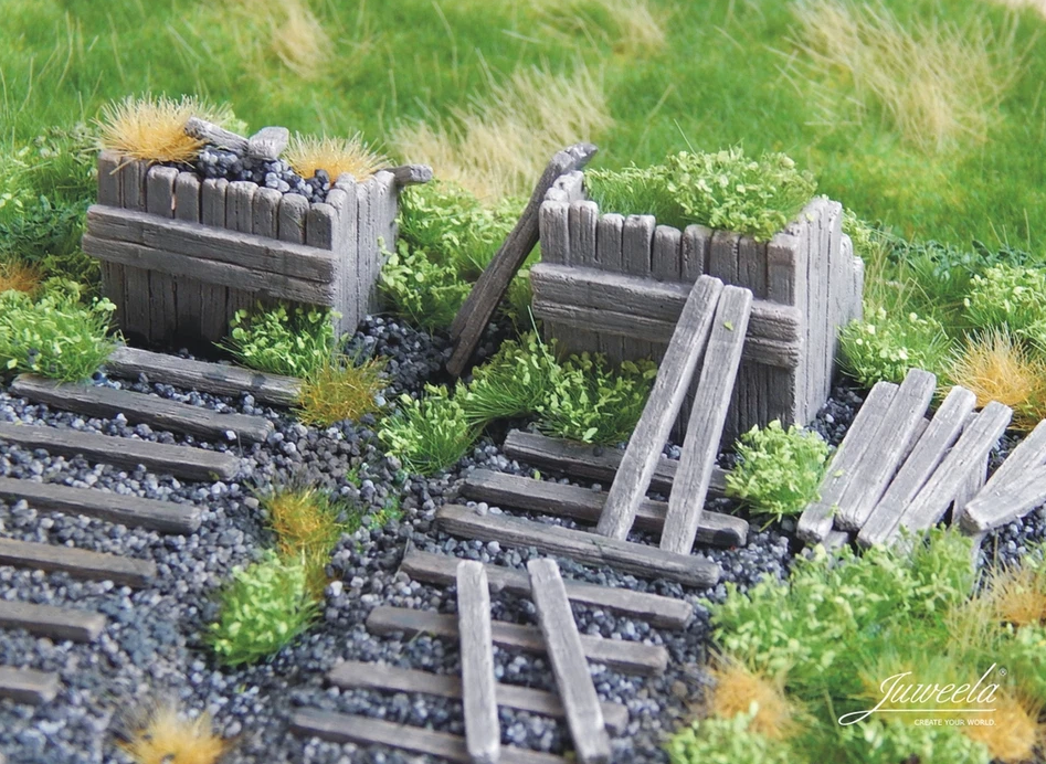 Juweela 28232 Prellbock Holz ( Bahnschwellen ) 2 Stück H0 1:87