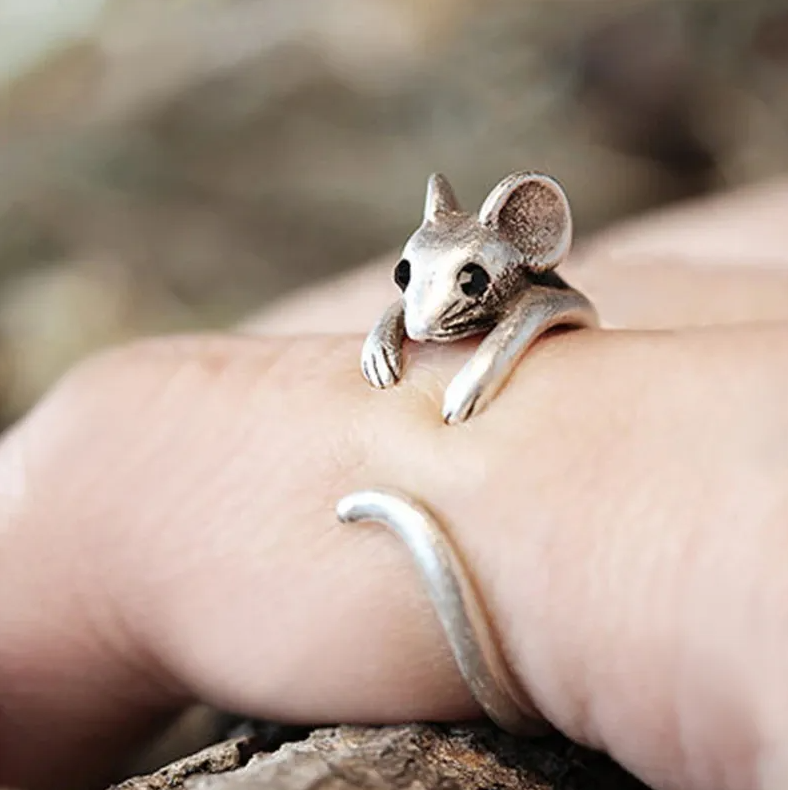 Süßer Damenring Maus Ring Größenverstellbar Damen Geschenk Kind Girl