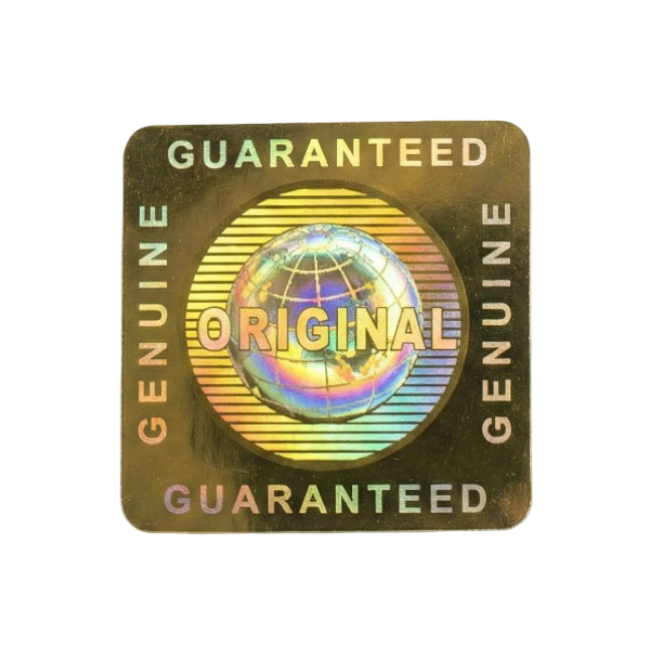 "Original" 3D Hologramm Sicherheitssiegel Gold 20x20mm mit/ohne lfd. Nummer