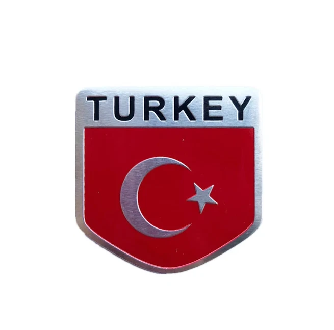 3D Metall Emblem „Türkei Wappen“ – Auto Aufkleber Logo Tuning