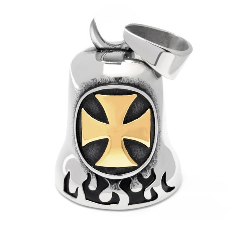 Biker Bell „Iron Cross Bicolor“ – Glücksbringer Motorrad Glocke