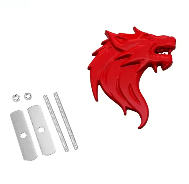 3D Metall Emblem „Wolfskopf“ – Auto Badge Logo Tuning