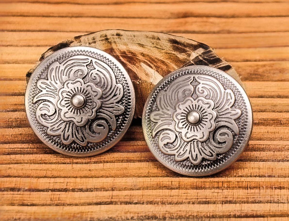 Ziernieten 30 mm Western florales Muster Blume