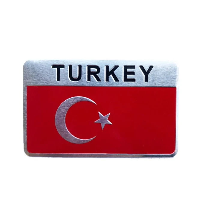 3D Metall Emblem „Türkei Flagge“ – Auto Aufkleber Logo Tuning